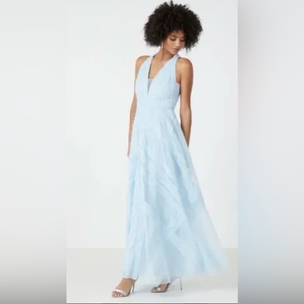 Gorgeous wedding/ prom / gala  long blue BCBG dress size 0